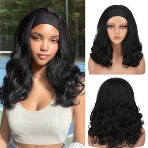 New Synthetic Kinky Straight Half Wig Wear and Go Glueless Headband Wig for Bla